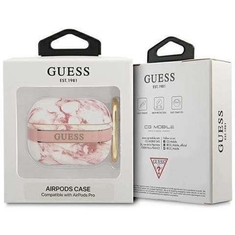 Guess Guaphchmap Airpods Pro Custodia Rosa /rosa Marble Strap Collection - Foto 2
