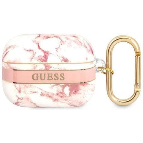 Guess Guaphchmap Airpods Pro Custodia Rosa /rosa Marble Strap Collection - Foto 3