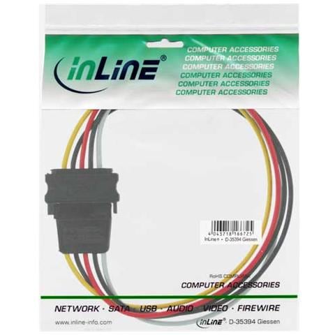 cavo prolunga alimentazione interna da sata maschio a sata femmina, 12v, 5v e 3,3v, 5 filamenti 11, 30cm - Foto 2