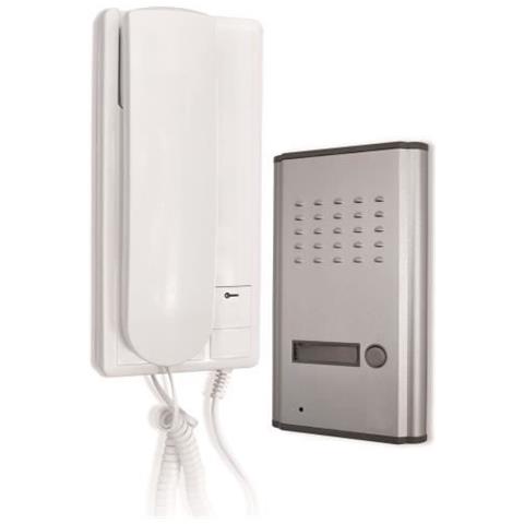 Sen4137091 - Kit Citofono Audio, Elemento Esterno Metallizzato, Ad Incasso, 2 Fili Integrale - Foto 2