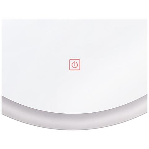 Specchio A Parete A Led Ø 58 Cm Argento Yser - Foto 19