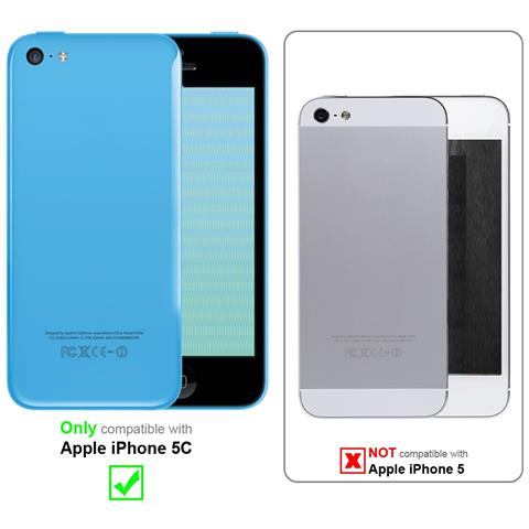 Custodia Compatibile Con Apple Iphone 5c In Marrone Castagno - Coperchio Protettivo In Design Flip Realizzato In Finta Pelle Liscia - Foto 2