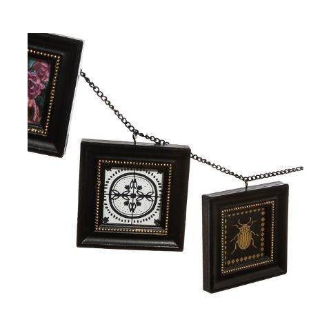 Ghirlanda Di Fiori In Mdf Per 6 Foto - Nera - Foto 3