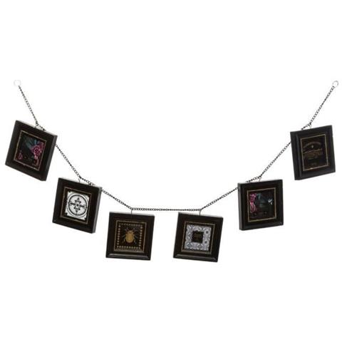 Ghirlanda Di Fiori In Mdf Per 6 Foto - Nera - Foto 1