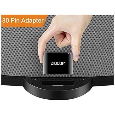 Aggiornato 30 Pin Receiver Bluetooth Adapter Per Iphone Ipod Bose Sounddock E Altri 30 Pin Altoparlanti Dock Con 3.5mm Aux Cavo (non Per Lautomobile) Nero - Foto 4