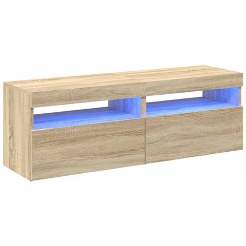 Mobili Porta TV con LED 2 pz Rovere Sonoma 60x35x40 cm - Foto 2