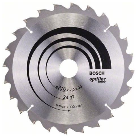 Lama Per Sega Circolare In Metallo Duro 216 X 30 X 2.0 Mm (24 Denti) - Legno - Foto 1