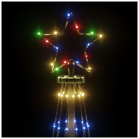 Albero di Natale con Puntale Colorato 108 LED 180 cm - Foto 2