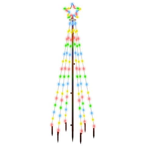 Albero di Natale con Puntale Colorato 108 LED 180 cm - Foto 1