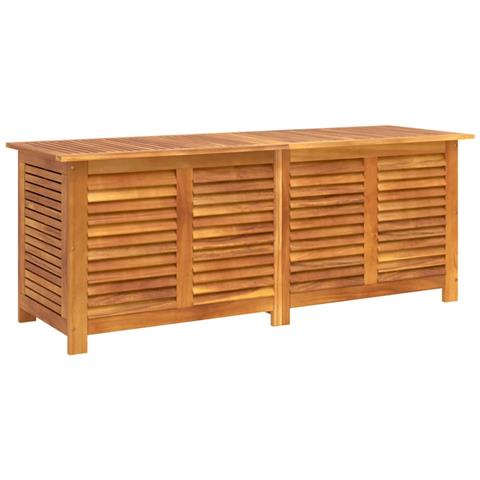 Contenitore Giardino Con Feritoia 150x50x56cm Massello Acacia - Foto 2