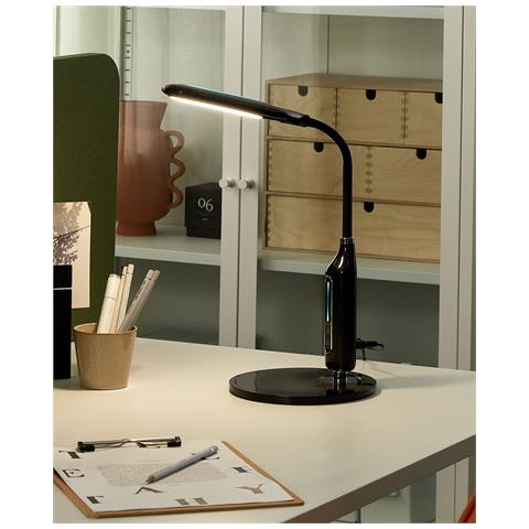 Lampada Da Scrivania A Led Cygnus Con Dimmer Metallo Nero - Foto 7
