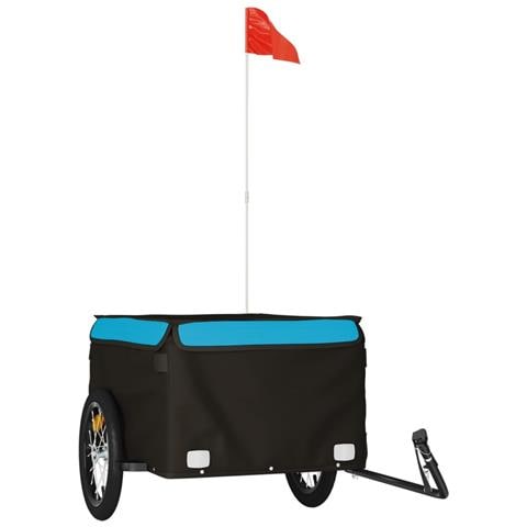 Rimorchio Da Bici Nero E Blu 45 Kg In Ferro - Foto 2