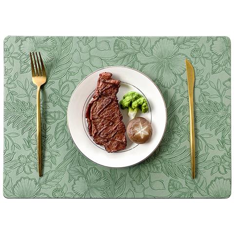 Set Di 4 Tovagliette In Pelle Goffrata Green - Foto 2