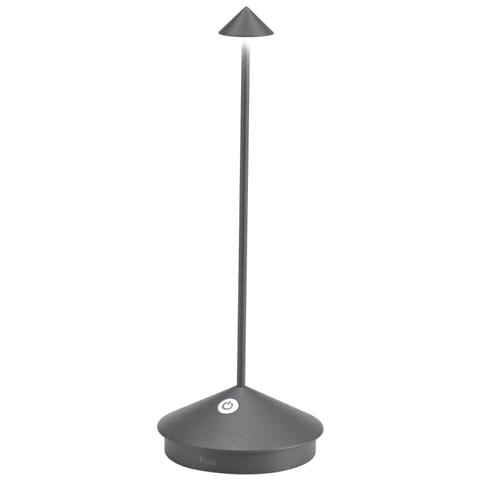 Lampada A Led Da Tavolo Pina Pro Grigio Scuro Ricaricabile E Dimmerabile Senza Fili 2200-2700-3000k - Foto 1