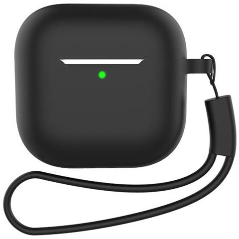 Custodia Per Airpods Con Portachiavi E Accessori Black  Airpods 4 Piatto - Foto 4