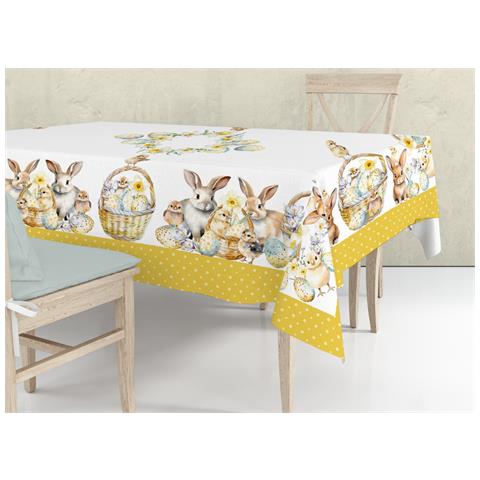 Tovaglia Copritavolo Cucina 100% Cotone Digitale Disegno Pulcino 150x180 Pulcino - Foto 1