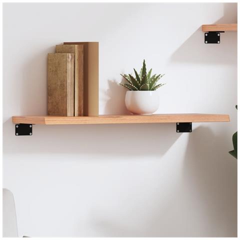 Ripiano Muro Marrone Chiaro 60x20x2 Cm Massello Rovere Trattato - Foto 1