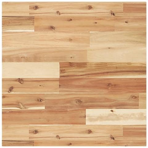 Piano Tavolo Quadrato 50x50x2 Cm In Legno Massello Di Acacia - Foto 2