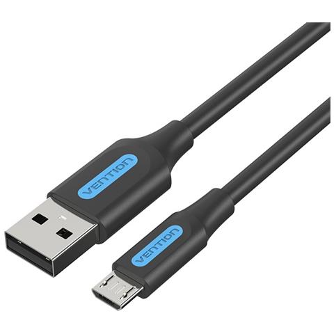 COLBI cavo USB USB 2.0 3 m USB A Micro-USB B Nero, Argento - Foto 1