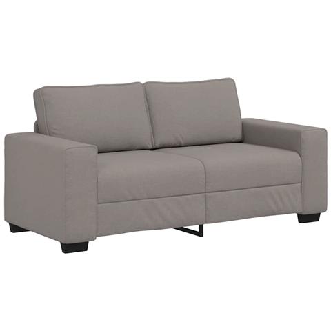 Divano a 2 Posti Tortora 140 cm in Tessuto - Foto 1