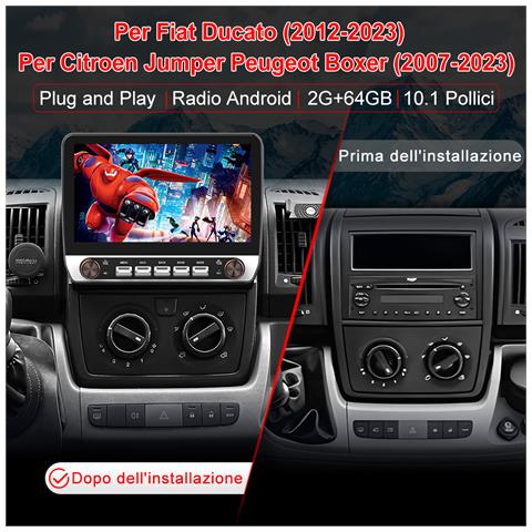 10.1 Pollici Android 13 Autoradio Per Fiat Ducato Peugeot Boxer Citroen Jumper (2+64gb) Con Carplay Android Auto Gps Bt Wifi Fm Rds - Foto 2