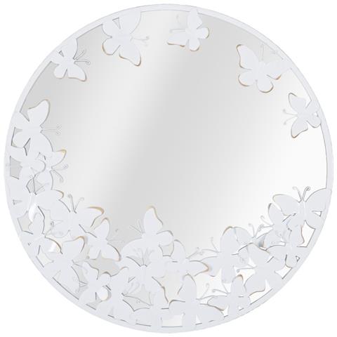 Specchio Con Cornice Mf491 - Bianco - Metallo - 62,5x2,3x62,5 Cm - Foto 1