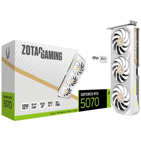 GeForce RTX 5070 12 GB GDDR7 PCI Express x16 5.0, 3 x Display Ports, 1 x HDMI AMP WHITE Edition - Foto 8