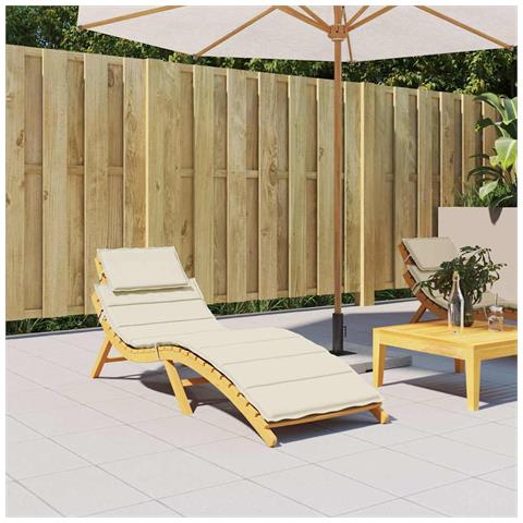 Cuscino Per Lettino Crema 186x58x4 Cm In Tessuto Oxford - Foto 2