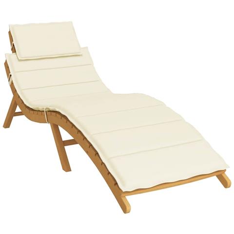 Cuscino Per Lettino Crema 186x58x4 Cm In Tessuto Oxford - Foto 1