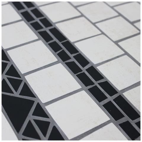 Melilla - Tavolo Con Piano Ovale E Mosaico Beige E Antracite - Foto 7