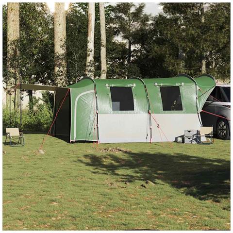 Tenda da Campeggio per Auto per 4 Persone Verde Impermeabile - Foto 2