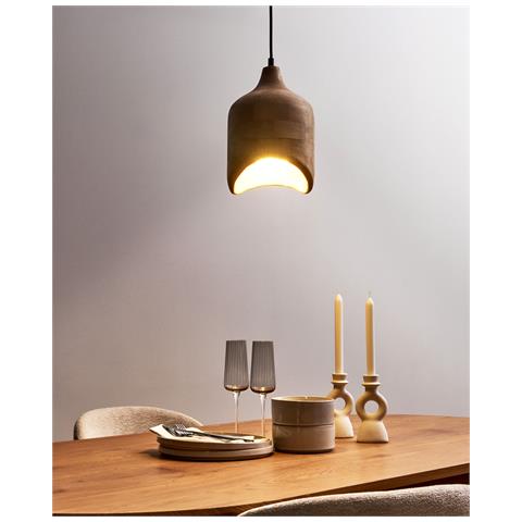 Lampadario Pandu Legno Di Mango Marrone Chiaro - Foto 1