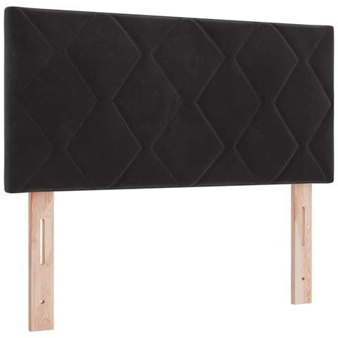 Testiera Design Blocchi Diamond Nera 100 cm in Velluto - Foto 1
