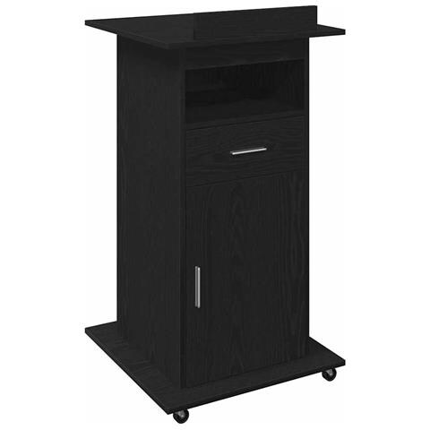 Leggio Podio con Ruote Finto Rovere - Foto 1