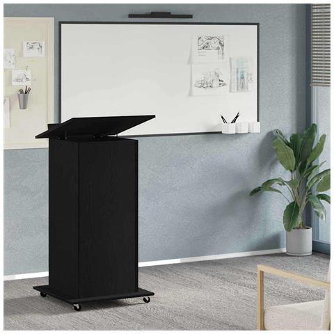 Leggio Podio con Ruote Finto Rovere - Foto 2