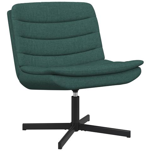 Sedia girevole Verde scuro Tessuto Standard Girevole - Foto 1