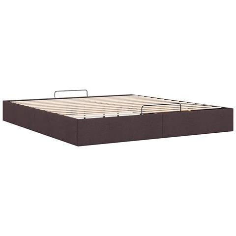 Struttura Letto Pouf senza Materasso 200x200 cm in Tessuto - Foto 9