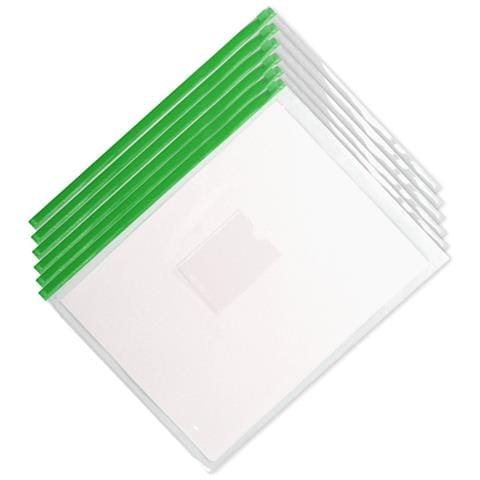 Buste Portadocumenti A4 Trasparenti Con Cerniera In Pvc - Confezione Da 6 Per L'organizzazione Documenti Green - Foto 2