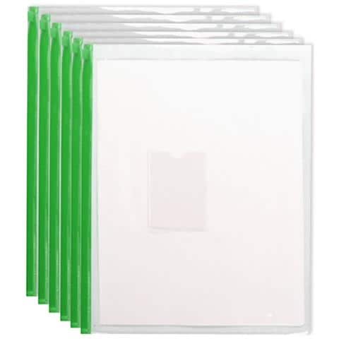 Buste Portadocumenti A4 Trasparenti Con Cerniera In Pvc - Confezione Da 6 Per L'organizzazione Documenti Green - Foto 4