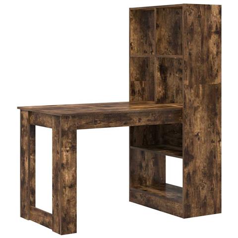 Scrivania Rovere fumo 122 x 67 x 145 cm Legno multistrato - Foto 1