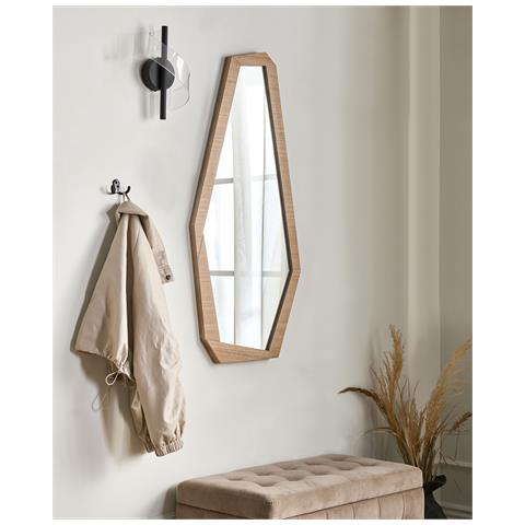 Specchio Chanu 44 Cm 104 Cm Marrone Chiaro - Foto 1