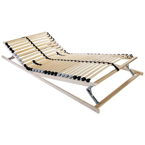 Base a doghe Marrone 70 x 190 cm Legno massello di faggio - Foto 1