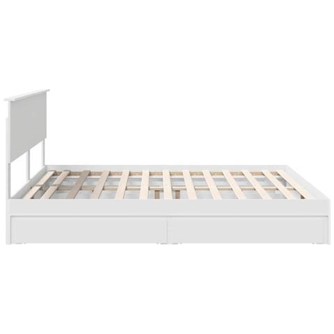 Letto con Contenitore Bianco 180 x 200 cm Legno multistrato - Foto 9