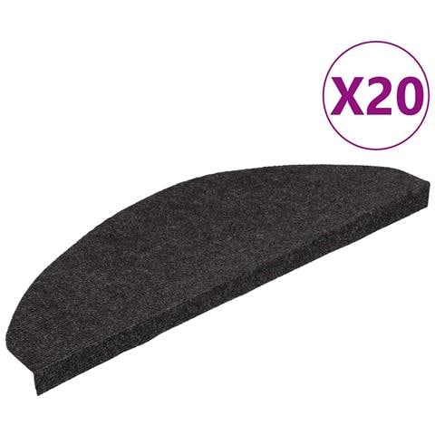 Tappetini Autoadesivi per Scale 20 pz Neri 65x22,5x3,5 cm - Foto 1