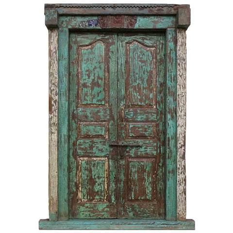 Porta In Legno Marrone 137x34x229h Cm - Foto 2