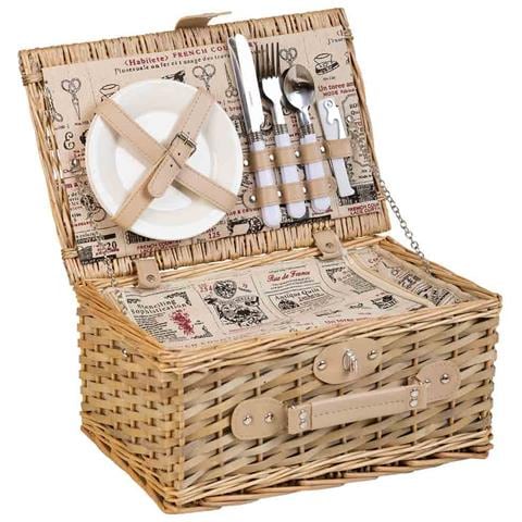 Cesto Pic-nic Marrone 38x26x19h - Foto 1