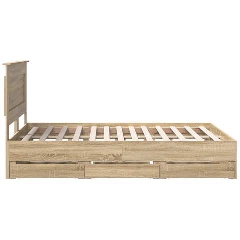 Struttura del letto con cassetto Rovere Sonoma 140 x 190 cm - Foto 9