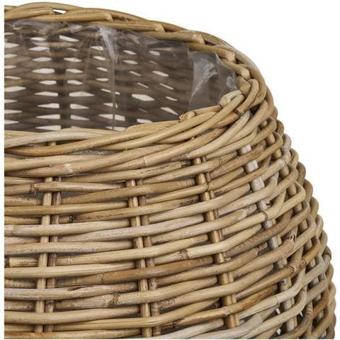 Set 2 Ceste Melaka In Kubu Rattan Naturale Rotonde — Piccola Ø33 Cm E Grande Ø57 Cm - Foto 2