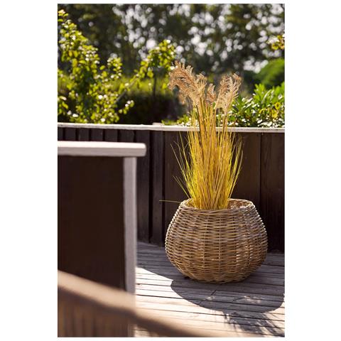 Set 2 Ceste Melaka In Kubu Rattan Naturale Rotonde — Piccola Ø33 Cm E Grande Ø57 Cm - Foto 3