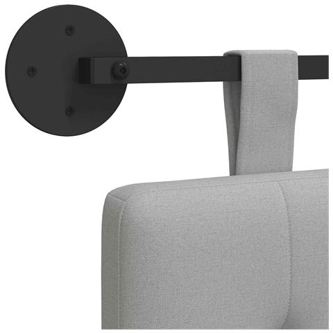 Testata appesa Grigio Nuvola 130 x 55 x 5 cm Tessuto - Foto 9